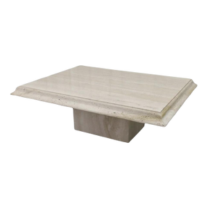 Large Vintage Italian Travertine Coffee Table
