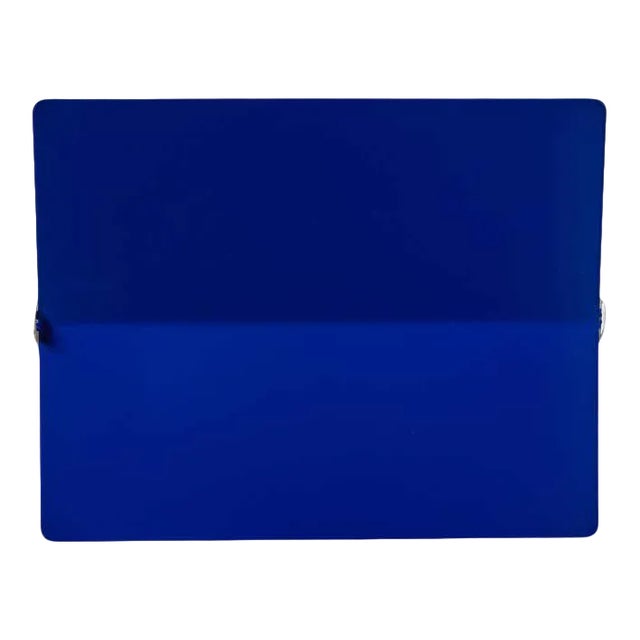 Large Charlotte Perriand 'Applique à Volet Pivotant Plié' Wall Light in Blue For Sale