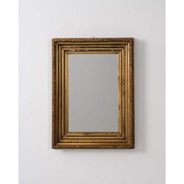 19th Century France Louis XVI Gold Wood Mirror For Sale - Image 4 of 8