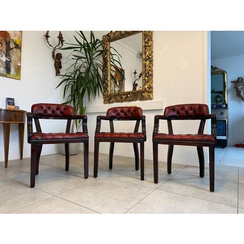 Chesterfield Armchair in Leather For Sale - Image 12 of 13