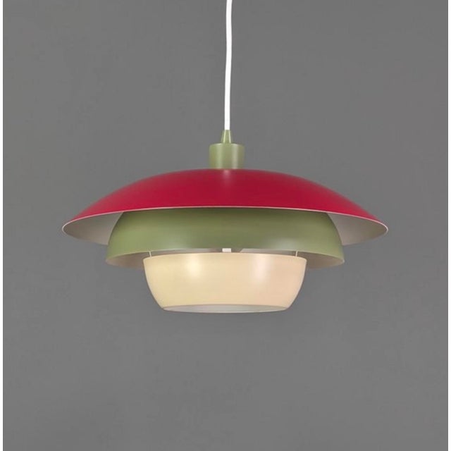 Vintage Danish Pendant Lamp in Metal, 1970s For Sale - Image 10 of 11