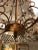Metal Beaded and Gilded Italian Chandeliers -A Pair For Sale - Image 7 of 8