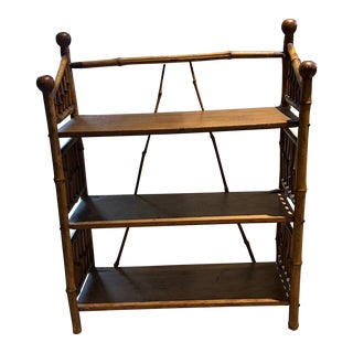 1980s Bamboo Wall Shelf For Sale