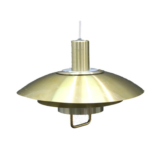 Danish Ceiling Lamp in Metal, 1970s For Sale