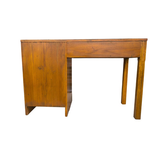 Authentic Western Americana charm. A vintage A. Brandt "Ranch Oak" writing desk. Produced in Fort Worth, Texas, this piece...
