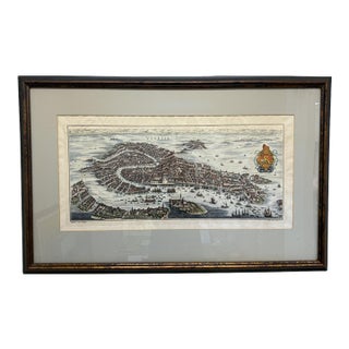 C1650 Copperplate Engraving of Venice by Joan Blaeu For Sale