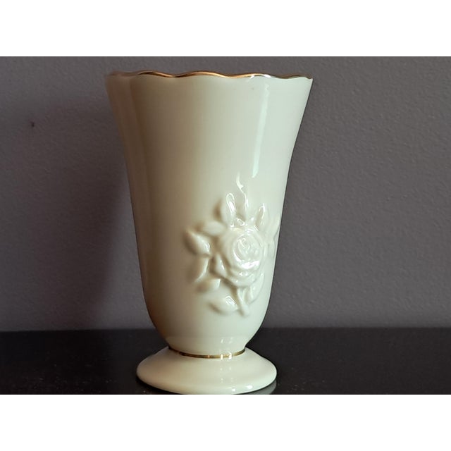 1950s 1950s Lenox Sculptured Rose Giftware Rosebud Collection Vase For Sale - Image 5 of 11