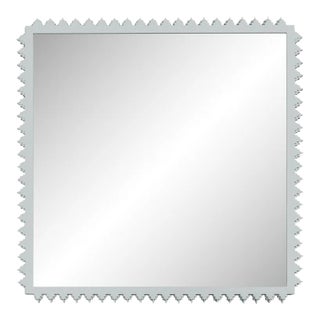 Fleur Home Carnival Muses Square Mirror in Pelican Gray, 32x32 For Sale