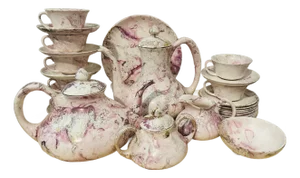 1940s Sascha Brastoff Surf Ballet Tea & Coffee Serving Set - 29 Pieces