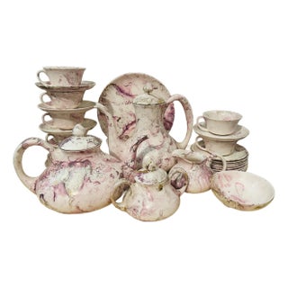 Sascha Brastoff Surf Ballet Tea & Coffee Serving Set - 29 Pieces For Sale