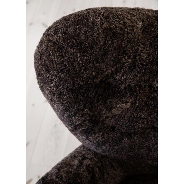 Textile Set of Honey Sheepskin the Tired Man Lounge Chair by Lassen For Sale - Image 7 of 16