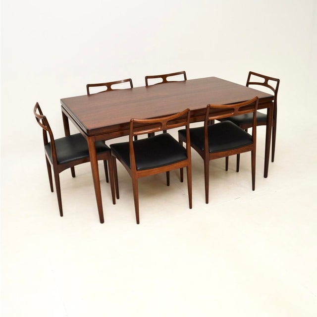 Vintage Danish Dining Table and Chairs by Johannes Andersen for Christian Linneberg, 1960, Set of 7 For Sale - Image 18 of 18