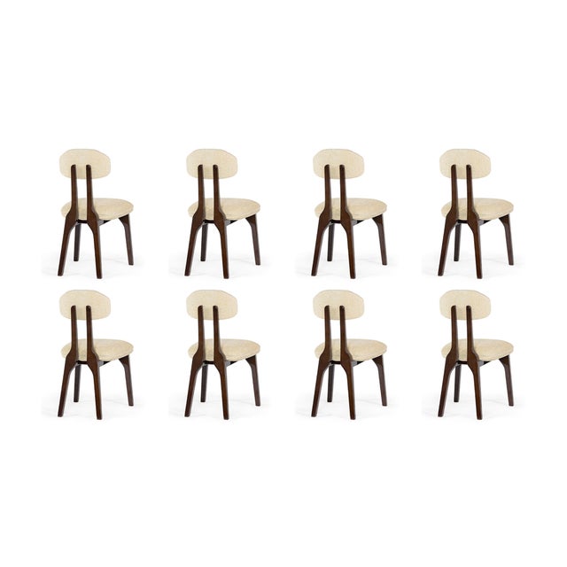 Silhouette Dining Chairs in Chenille Fabric from InsidherLand, Set of 6 For Sale - Image 13 of 13
