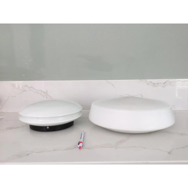 Mid-Century Modern Wall or Ceiling Lamps in Opal Glass from RZB and Philips, Set of 2 For Sale - Image 3 of 5