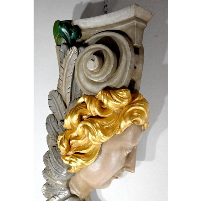 Mid-Century Wall Consoles with Seraph Motif, 1950s, Set of 2 For Sale - Image 3 of 17