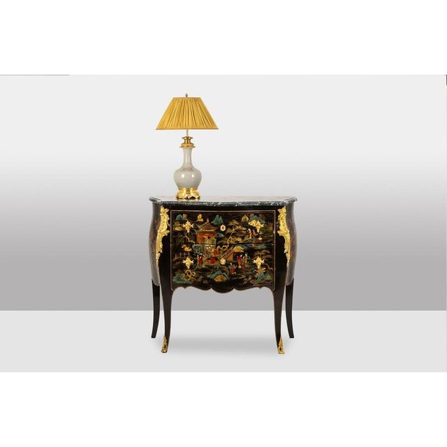 Louis XV-Style Lacquered Chest of Drawers, 1950s For Sale - Image 18 of 18