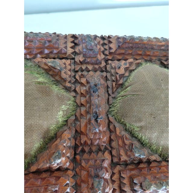 Antique Tramp Art Lovers Jewelry Box For Sale - Image 12 of 12