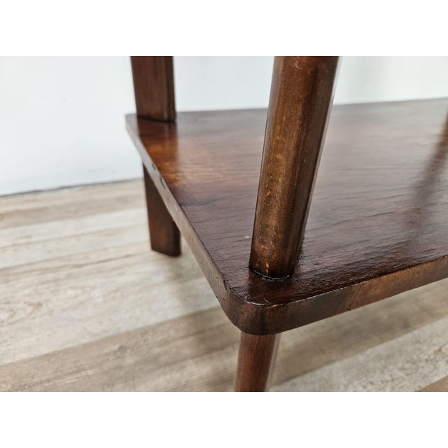 Art Deco Style Walnut Coffee Table, 1950s For Sale - Image 9 of 15