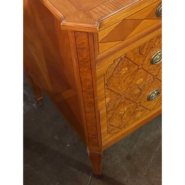 Brown 19th C. German Neoclassical Walnut Commode For Sale - Image 8 of 8