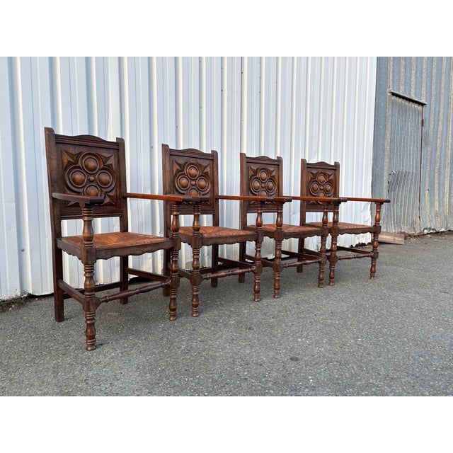 These chairs are in remarkable vintage condition considering their age (Late 19th Century – Early 20th Century). The wood...