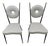 Pair of Jonathan Adler Rondo Dining Chairs in Tussah Sky Fabric For Sale