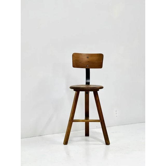 Wood Vintage Industrial Chair, 1950s For Sale - Image 7 of 13
