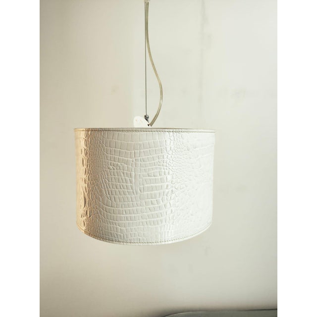 Suspension in White Leather For Sale - Image 5 of 15