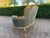 1950 French Louis XVI Gold Beech Damask Settee - 1 Pc For Sale - Image 9 of 14