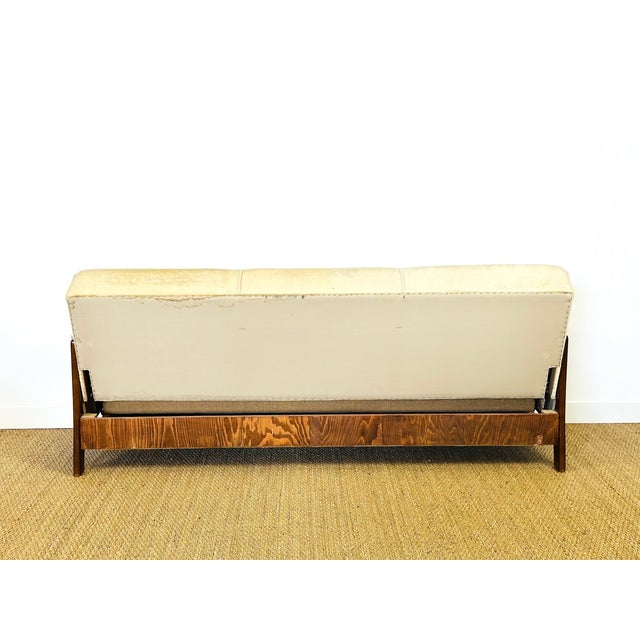 Vintage Scandinavian Velvet Convertible Sofa and Armchair, 1960s, Set of 2 For Sale - Image 16 of 18