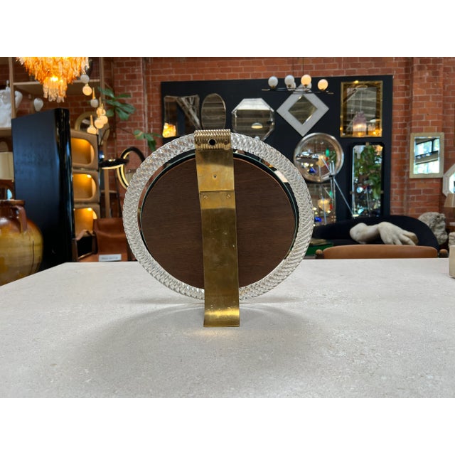 Vintage Italian Murano Round Table Mirror 1960s For Sale In Los Angeles - Image 6 of 8