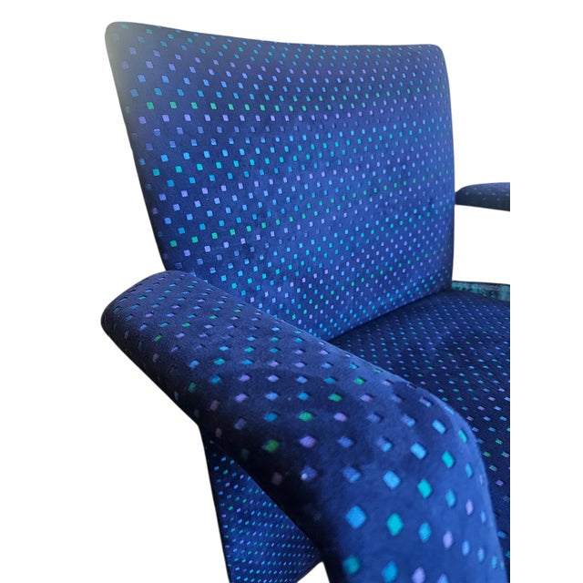 Metal 1980s Designer Pair of Chairs by Giorgio Saporiti For Sale - Image 7 of 11