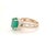 Green Emerald Diamond Statement Ring 4.05 TCW 14k White Gold Women Certified For Sale - Image 8 of 8