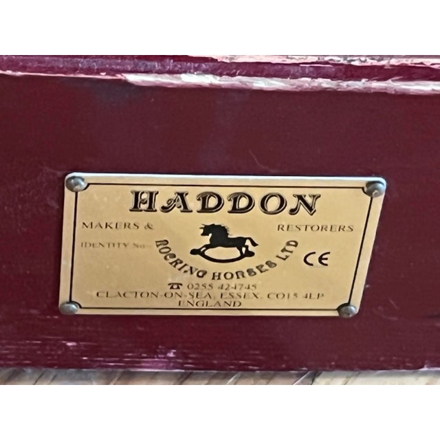 Vintage Haddon Fiberglass Bow Rocking Horse England Adult Size For Sale - Image 9 of 12