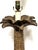 Wood Late 20th Century Pair of British Colonial Style Bronze Palm Tree Lamps with Carved Tribal Motifs For Sale - Image 7 of 12