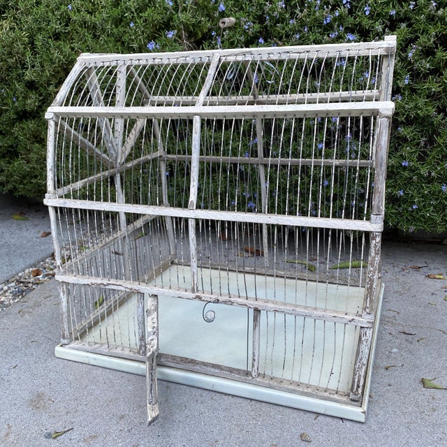 1950s Vintage Wooden Birdcage For Sale - Image 5 of 6