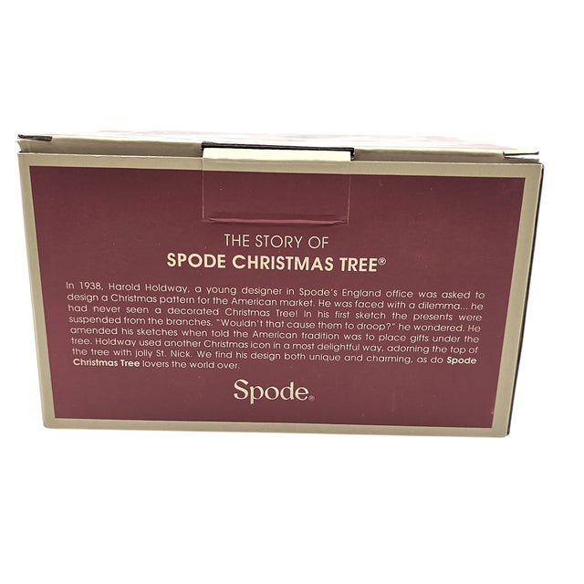 White Spode “Christmas Tree” Two-Piece Square Bowl Collection in Original Boxes For Sale - Image 8 of 9