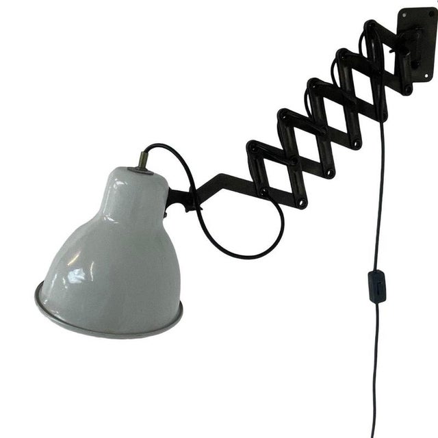 Metal Vintage Extendable Scissor Wall Light, 1970s For Sale - Image 7 of 10