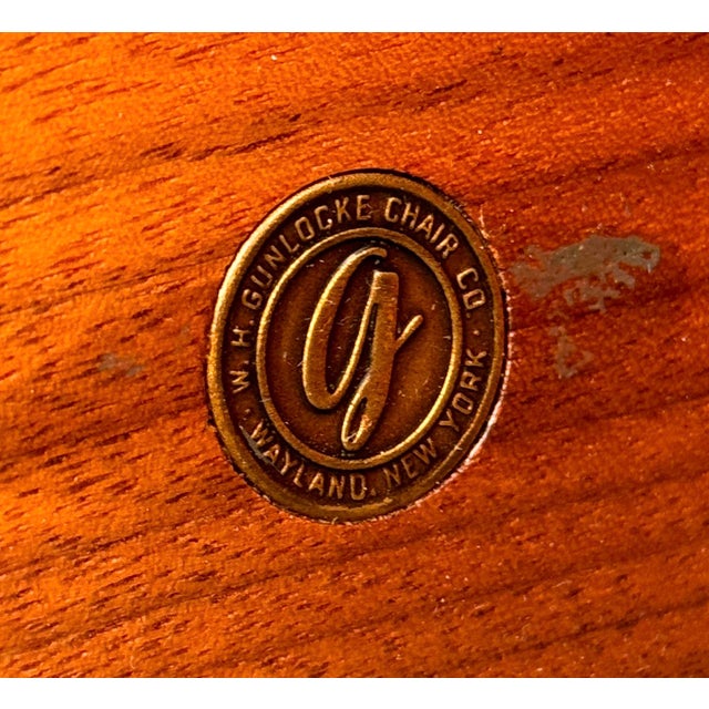 Brown Mid-Century Walnut Chair by Gunlocke For Sale - Image 8 of 12
