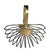 Offered is a chic geometric design stainless steel wire bread/fruit basket with a folding brass plated handle and half...