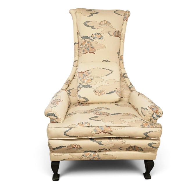 Pair of 1970s Chinoiserie High-Back Throne Chairs, Attributed to Silver Craft For Sale - Image 9 of 14