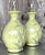 Late 20th Century Vintage Coastal Banana Leaf Glazed Ceramic Lamps - a Pair For Sale - Image 5 of 6
