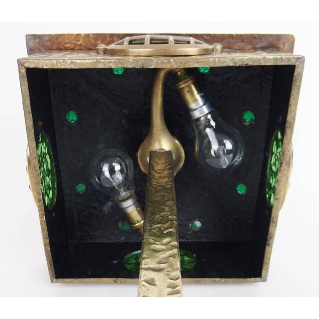 Antique Lamp in Brass and Glass, 1920s For Sale - Image 12 of 13