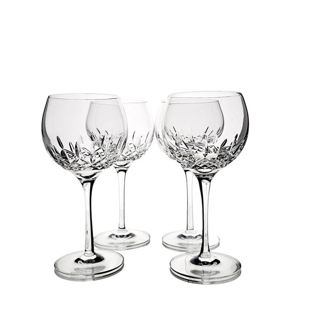 Waterford Late 20th Century Waterford Crystal Lismore Essence Balloon Wine Glasses - Set of 4 For Sale - Image 4 of 16