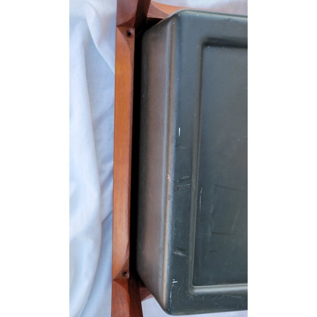 1960s Danish Teak Plant Stand with Plastic Insert - 2 Pieces For Sale - Image 12 of 13