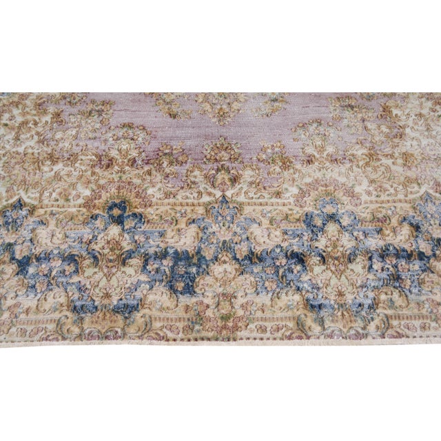 Vintage Persian Kerman Hand Knotted Organic Wool Fine Weave Rug,8'11"X10'10" For Sale - Image 4 of 6