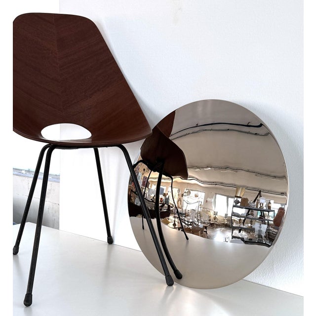 Large Flush Mount Light in Polished Nickel by Florian Schulz, 1970s For Sale - Image 4 of 8