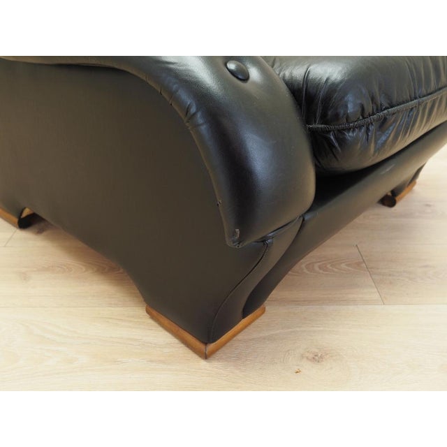 Italain Black Armchair, 1980s For Sale - Image 14 of 18