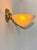Vintage Brass and Frosted Glass Wall Lights, Italy, 1970s, Set of 2 For Sale - Image 3 of 7