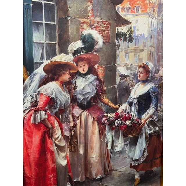 Vintage French Parisian Gold Wood Fabric Wall Art - 1 Pc For Sale - Image 4 of 13