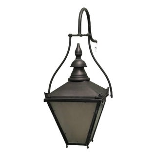 Large Painted Copper Wall Lantern, 1960s For Sale